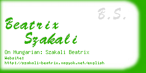 beatrix szakali business card